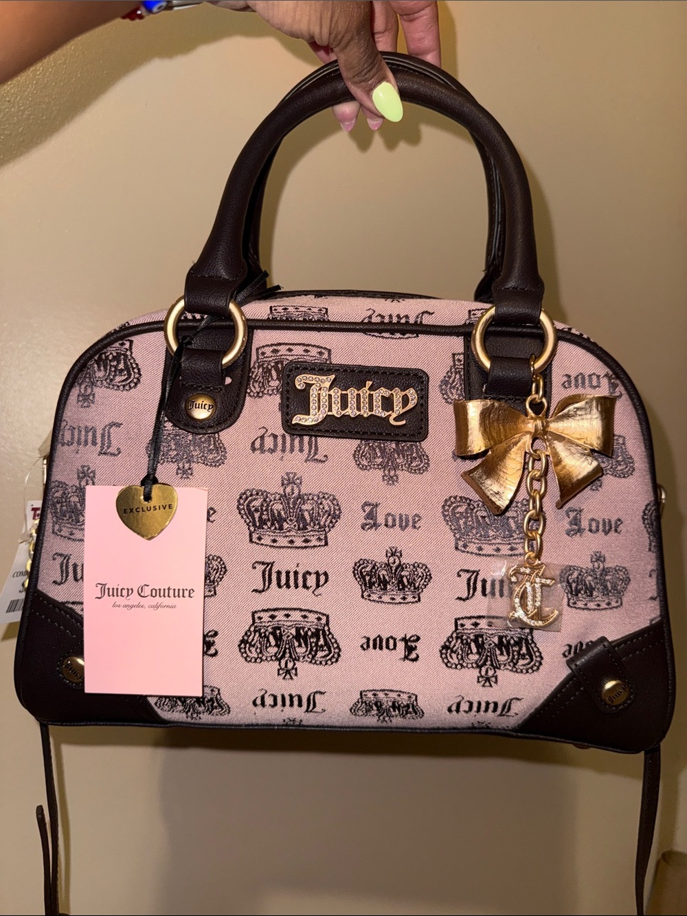 Juicy Couture Vintage Couture Bowler Satchel in Pink Diamond